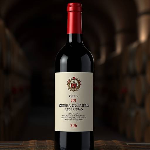 Botella de vino tinto Ribera del Duero
