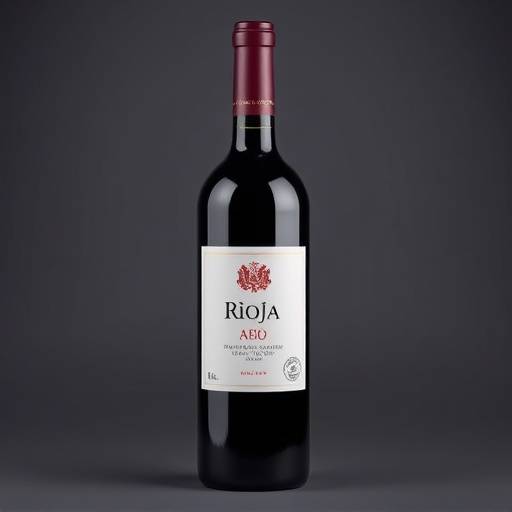 Botella de vino tinto Rioja