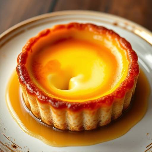 Crema Catalana: postre cremoso cubierto con una capa de az&uuml;car caramelizado
