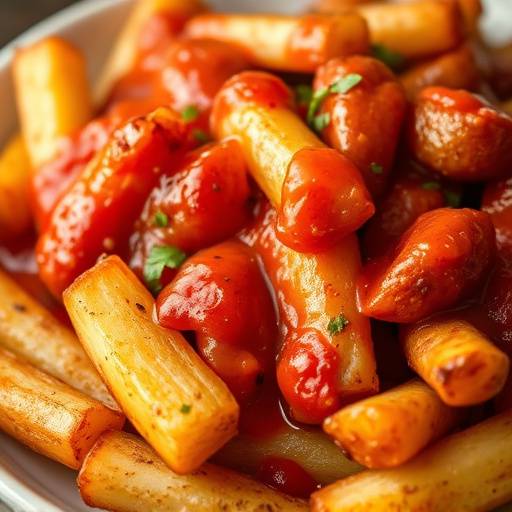 Patatas Bravas: patatas crujientes con salsa brava picante