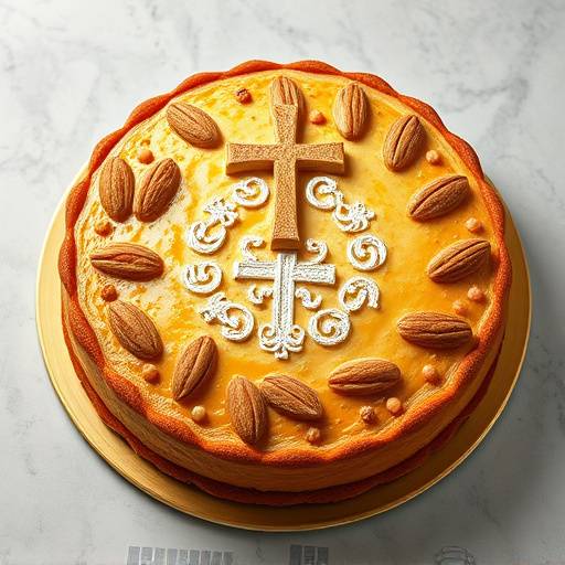 Tarta de Santiago: tarta de almendras tradicional gallega